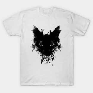 Angry cat on abstract art T-Shirt